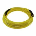 Coilhose Pneumatics Flexeel Hose, 1/4in x 100ft, 1/4in MPT Reusable Strain Relief Fittings PFE41004TY